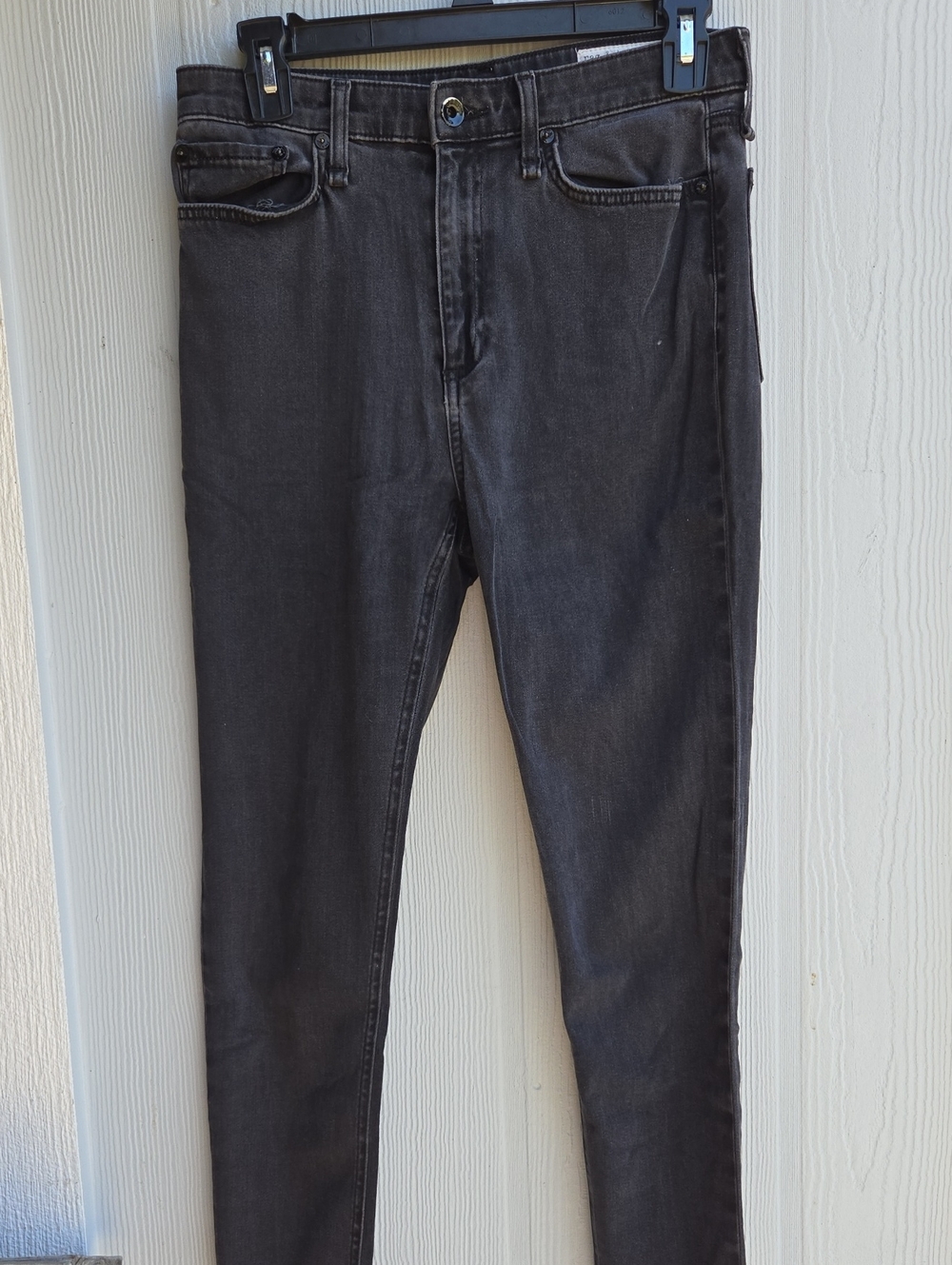 RAG & BONE | Women's Nina High-Rise Ankle Skinny Black Jeans (28 Regular)